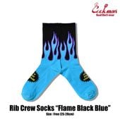 å Rib Crew Socks Flame Black Blue