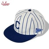 ����å� Flat Brim Snapback Cap Stripe Navy