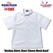 ����� Busboy Shirts Short Sleeve Mesh Back White