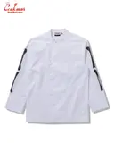 �����ե����� Chef Coat Long Sleeve Vented Skull Bone White