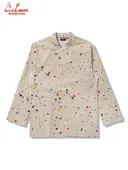 �����ե����� Chef Coat Long Sleeve Vented Sauce Splash Beige