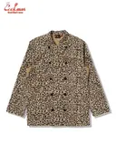 �����ե����� Chef Coat Long Sleeve Vented Leopard Beige