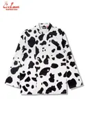 �����ե����� Chef Coat Long Sleeve Vented Cow White