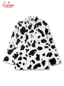 �����ե����� Chef Coat Long Sleeve Vented Cow White