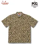 �������� Work Shirts Short Sleeve Light Leopard Beige