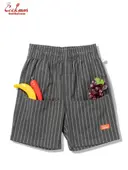 �����եѥ�� Chef Pants Short Front Pocket Herringbone Stripe Charcoal