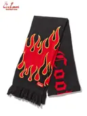 �������� Knitted Scarf Flame Black Red