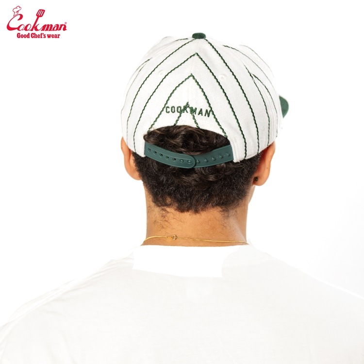 ����å� Flat Brim Snapback Cap Stripe Green
