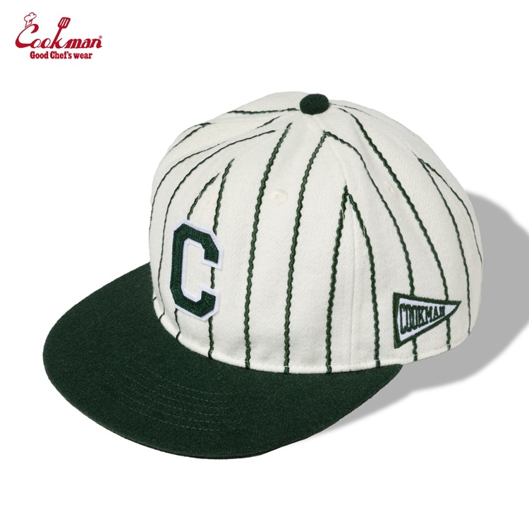 ����å� Flat Brim Snapback Cap Stripe Green