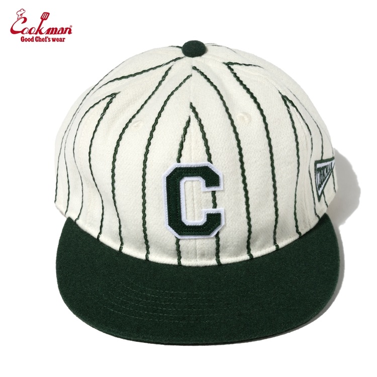 ����å� Flat Brim Snapback Cap Stripe Green