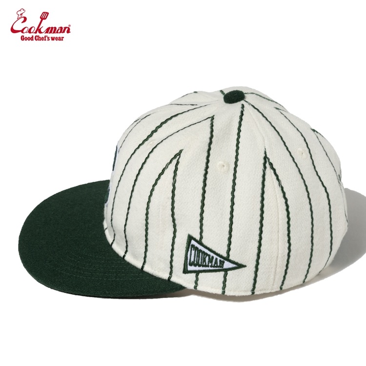 ����å� Flat Brim Snapback Cap Stripe Green