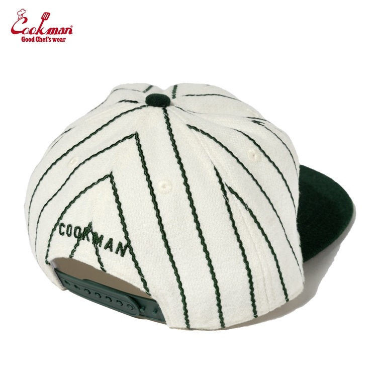 ����å� Flat Brim Snapback Cap Stripe Green