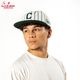 ����å� Flat Brim Snapback Cap Stripe Green