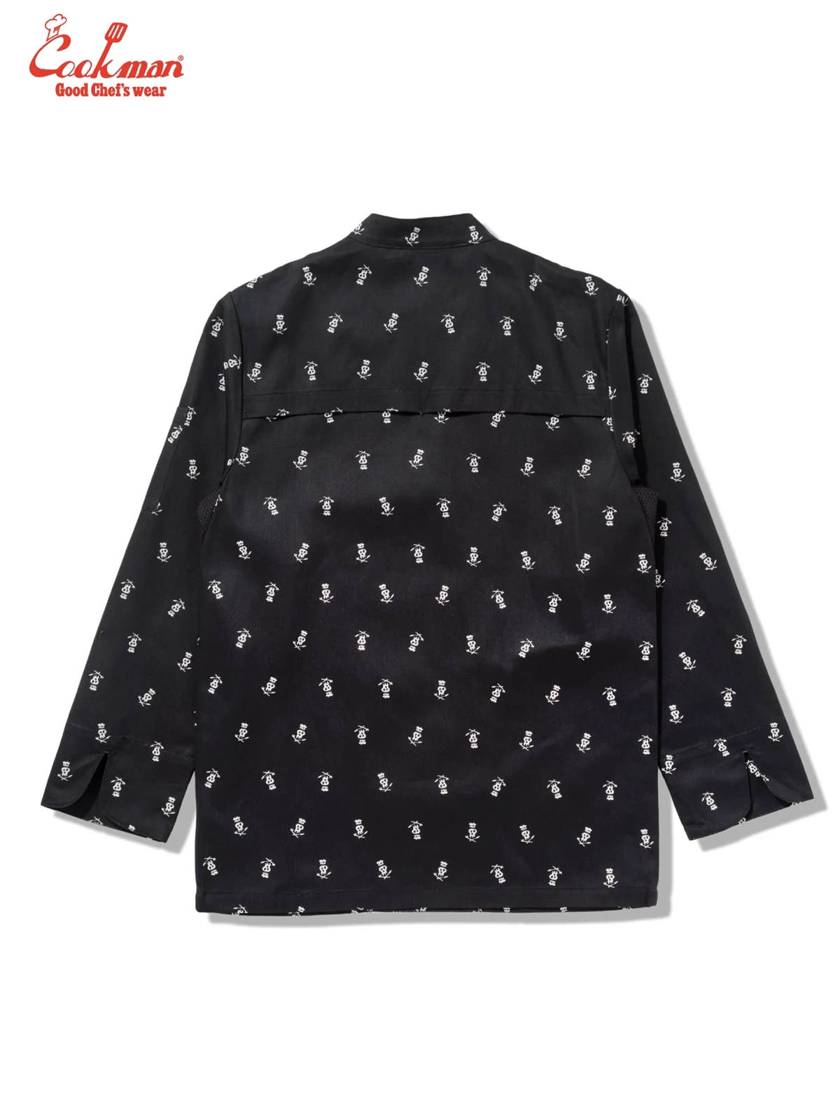 �����ե����� Chef Coat Long Sleeve Vented Skull Black
