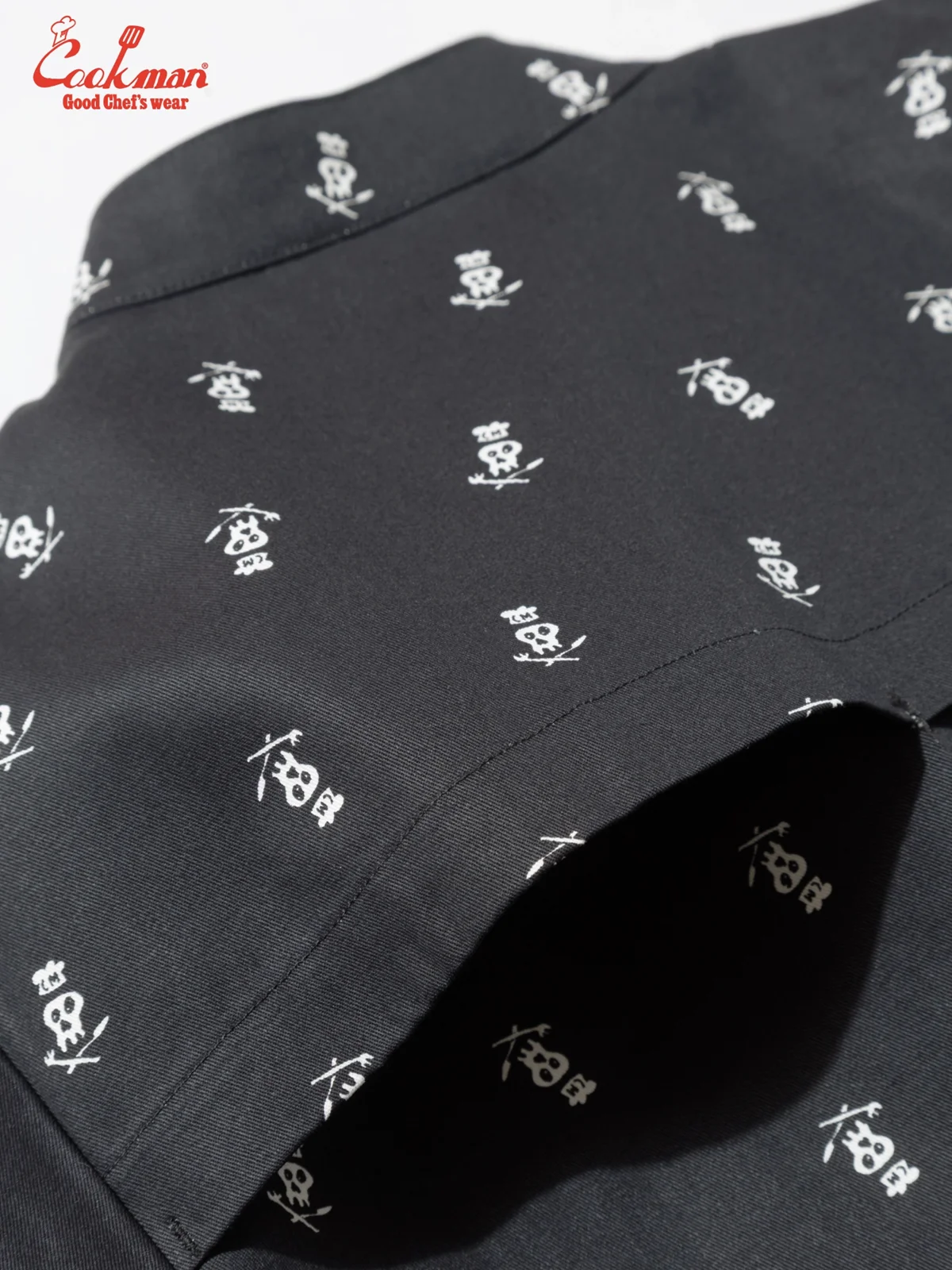 �����ե����� Chef Coat Long Sleeve Vented Skull Black