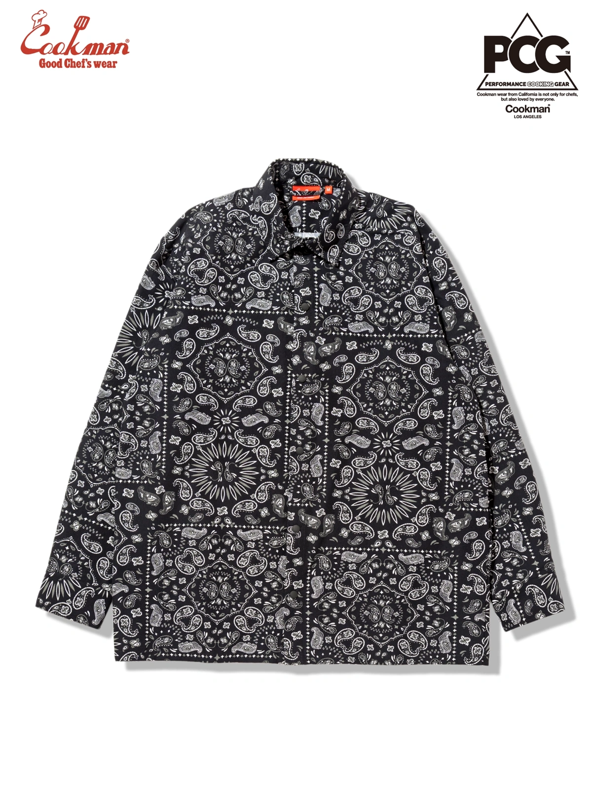 �������� Work Shirts Long Sleeve Paisley Black