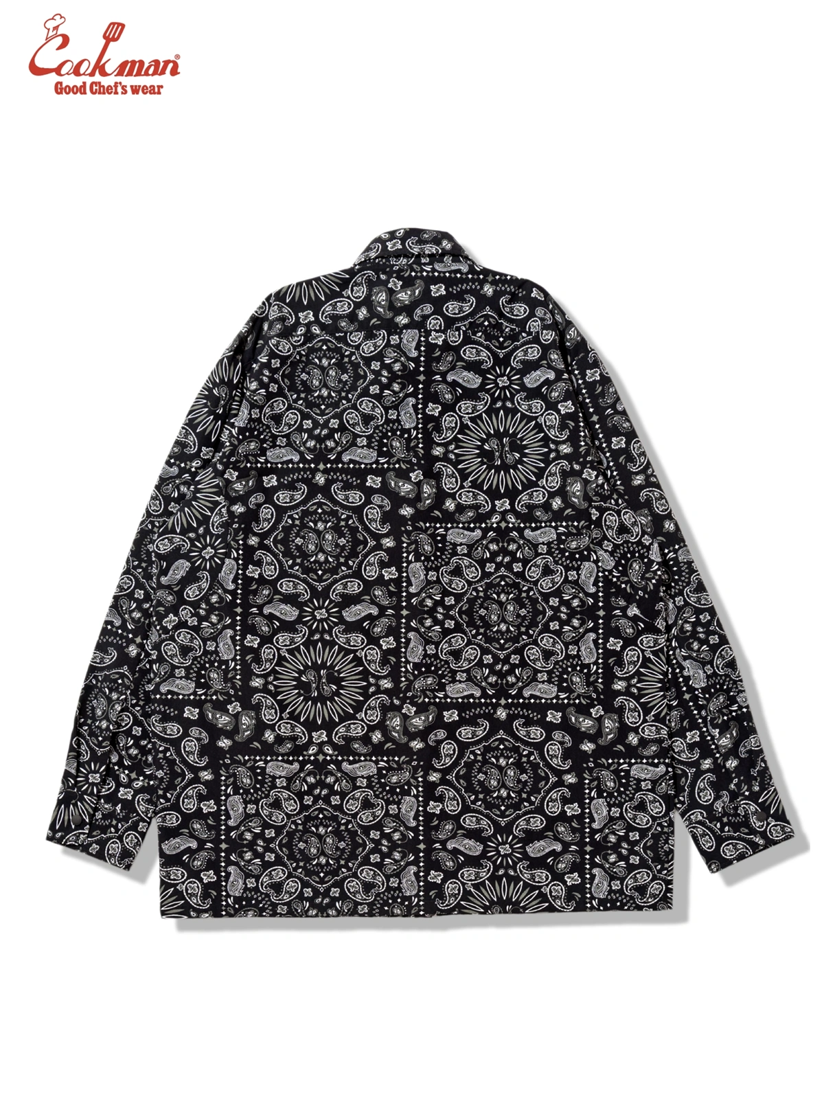 �������� Work Shirts Long Sleeve Paisley Black
