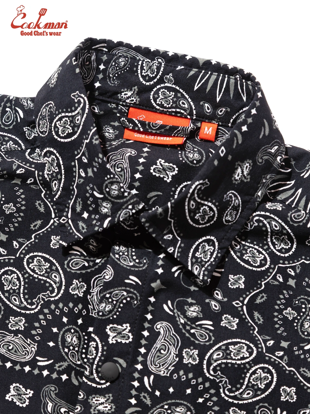 �������� Work Shirts Long Sleeve Paisley Black