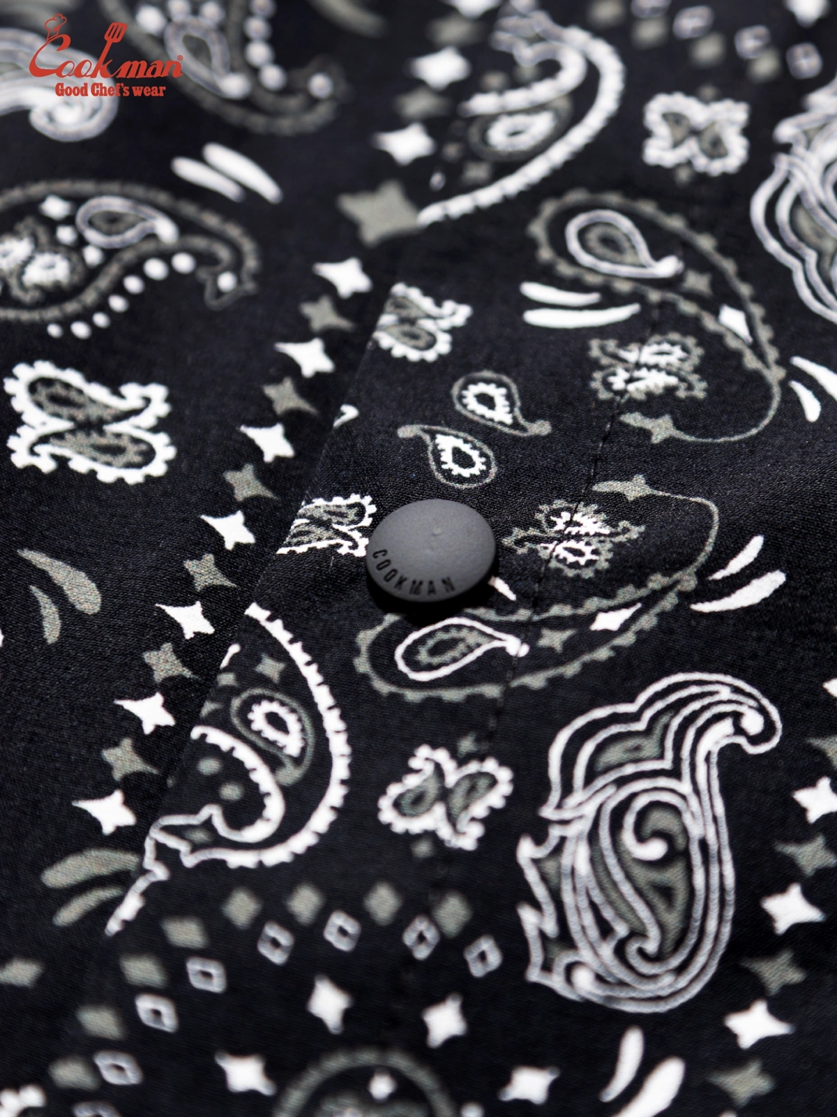 �������� Work Shirts Long Sleeve Paisley Black