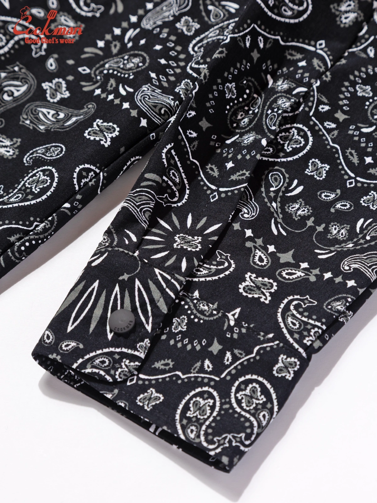 �������� Work Shirts Long Sleeve Paisley Black