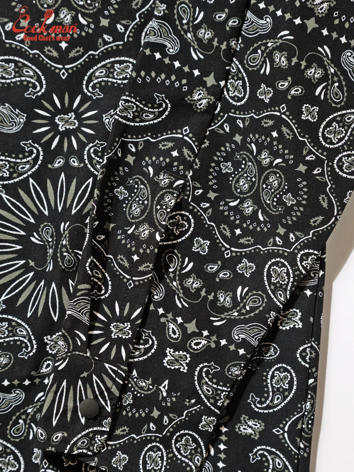 �������� Work Shirts Long Sleeve Paisley Black