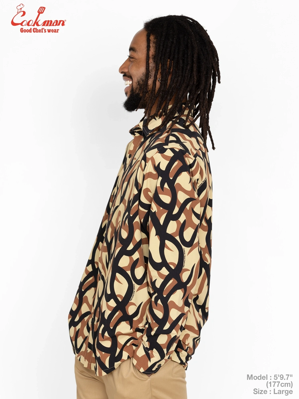 �������� Work Shirts Long Sleeve Tribal Camo Beige