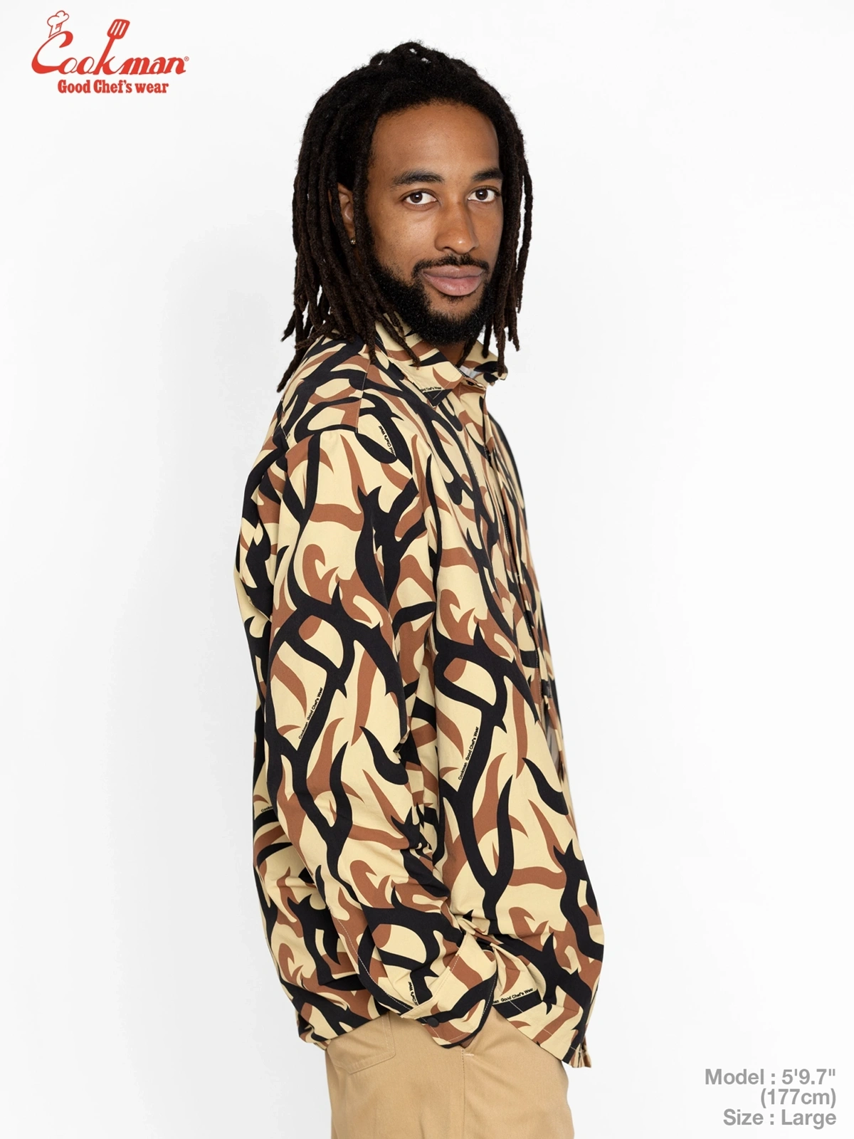 �������� Work Shirts Long Sleeve Tribal Camo Beige