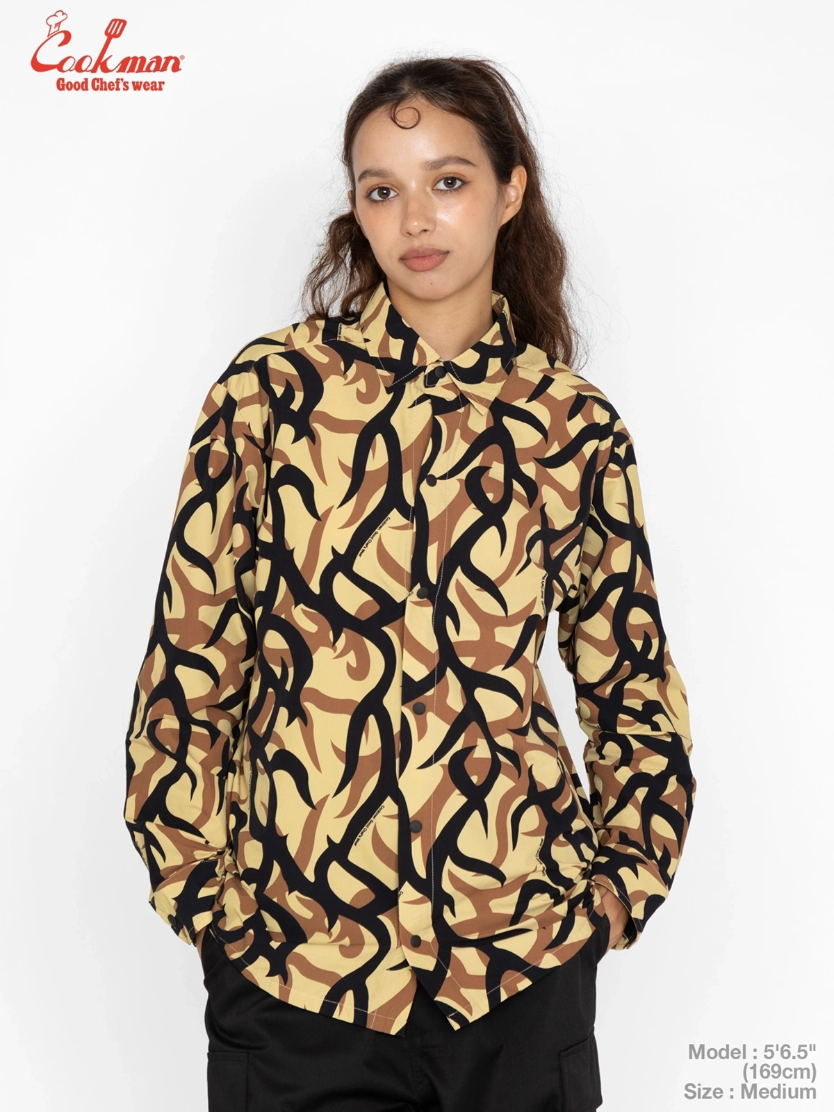 �������� Work Shirts Long Sleeve Tribal Camo Beige