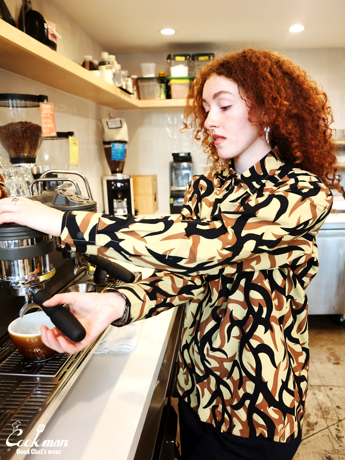 �������� Work Shirts Long Sleeve Tribal Camo Beige