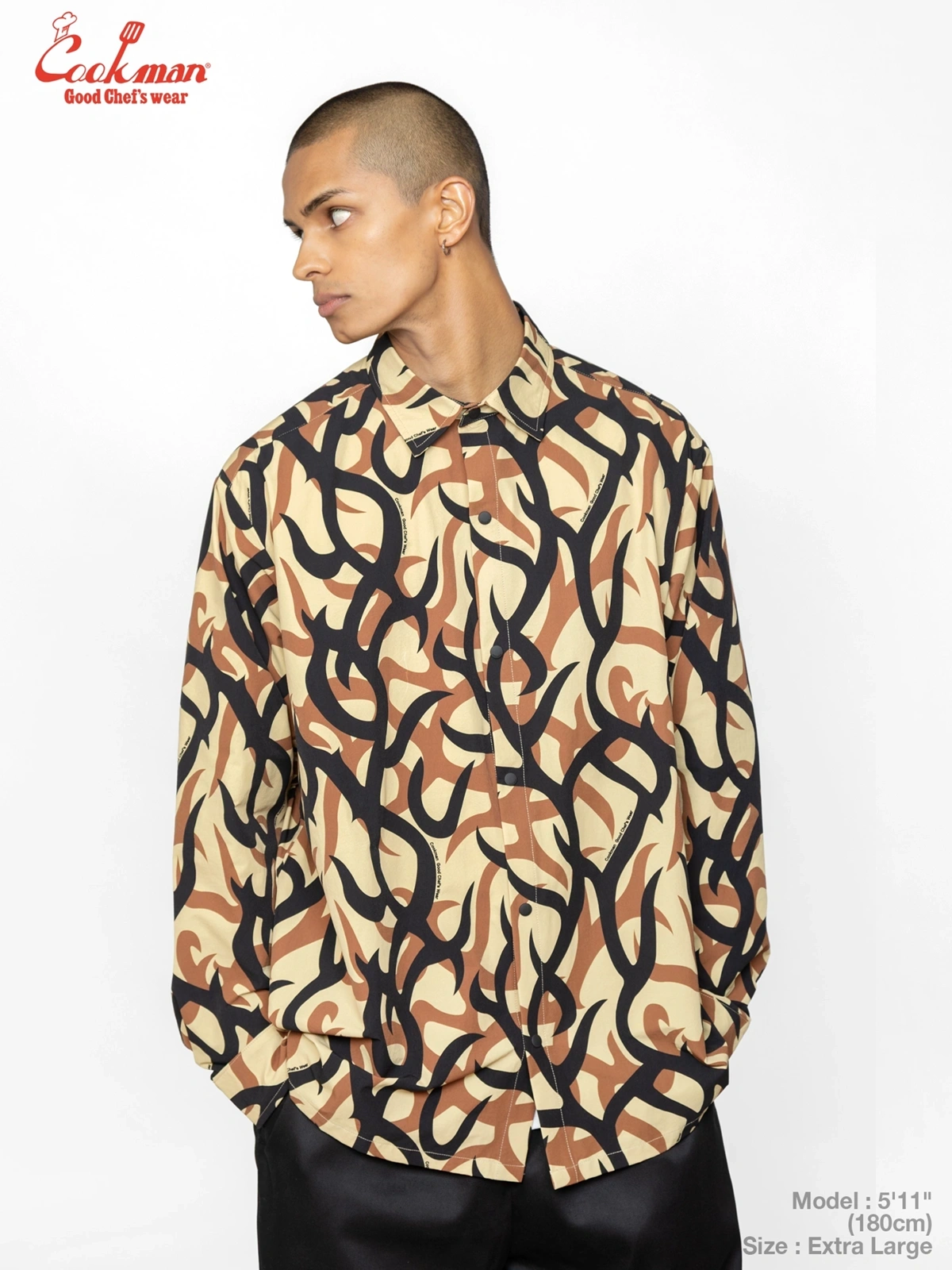 �������� Work Shirts Long Sleeve Tribal Camo Beige