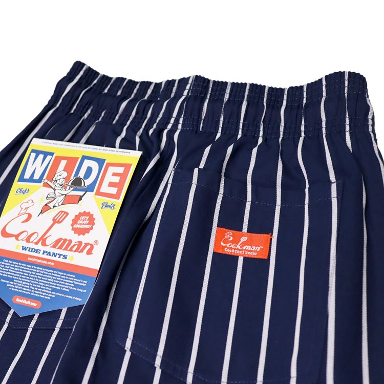 磻ɥեѥ Wide Chef Pants Stripe Navy