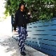 磻ɥեѥ Wide Chef Pants Stripe Navy