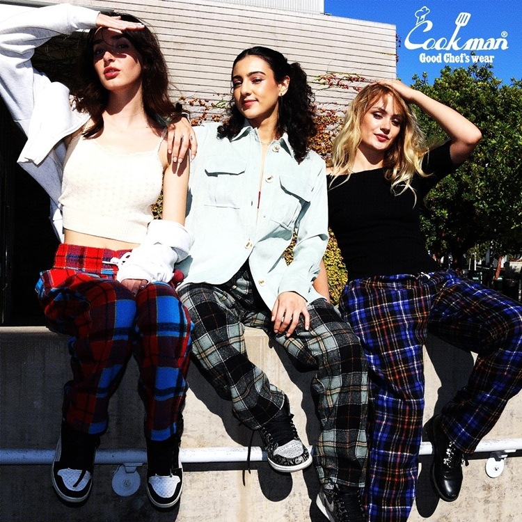 եѥ Chef Pants Woolmix Tartan Canadian Black