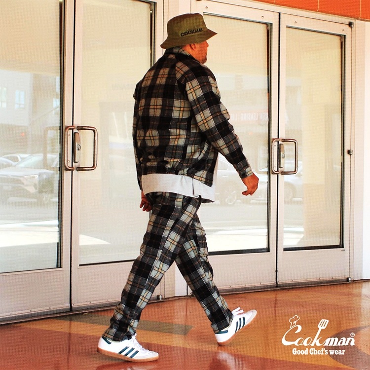 եѥ Chef Pants Woolmix Tartan Canadian Black