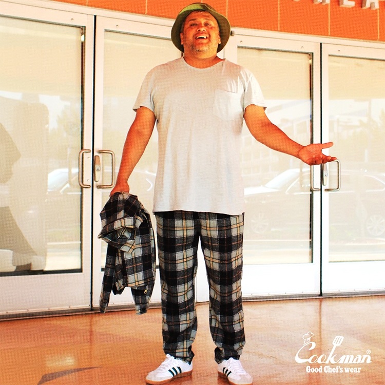 եѥ Chef Pants Woolmix Tartan Canadian Black