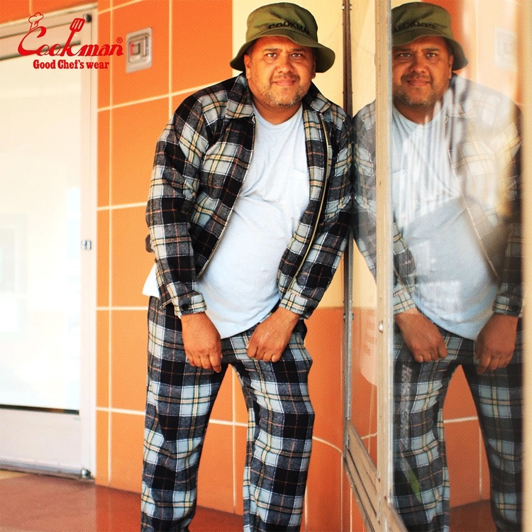 եѥ Chef Pants Woolmix Tartan Canadian Black