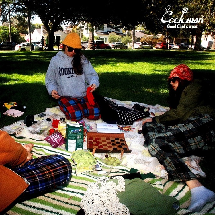 եѥ Chef Pants Woolmix Tartan Canadian Black