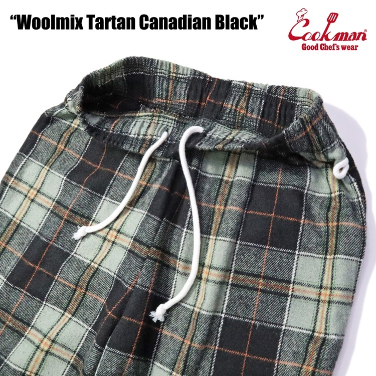 եѥ Chef Pants Woolmix Tartan Canadian Black