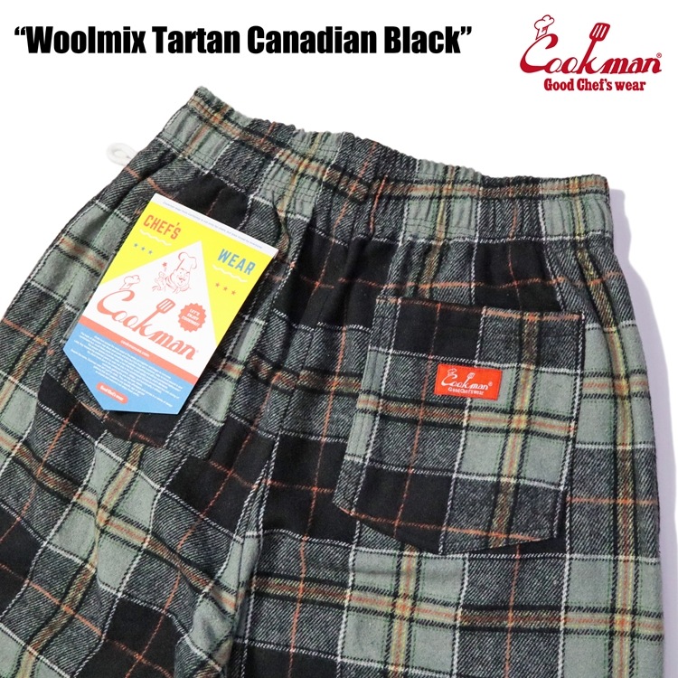 եѥ Chef Pants Woolmix Tartan Canadian Black