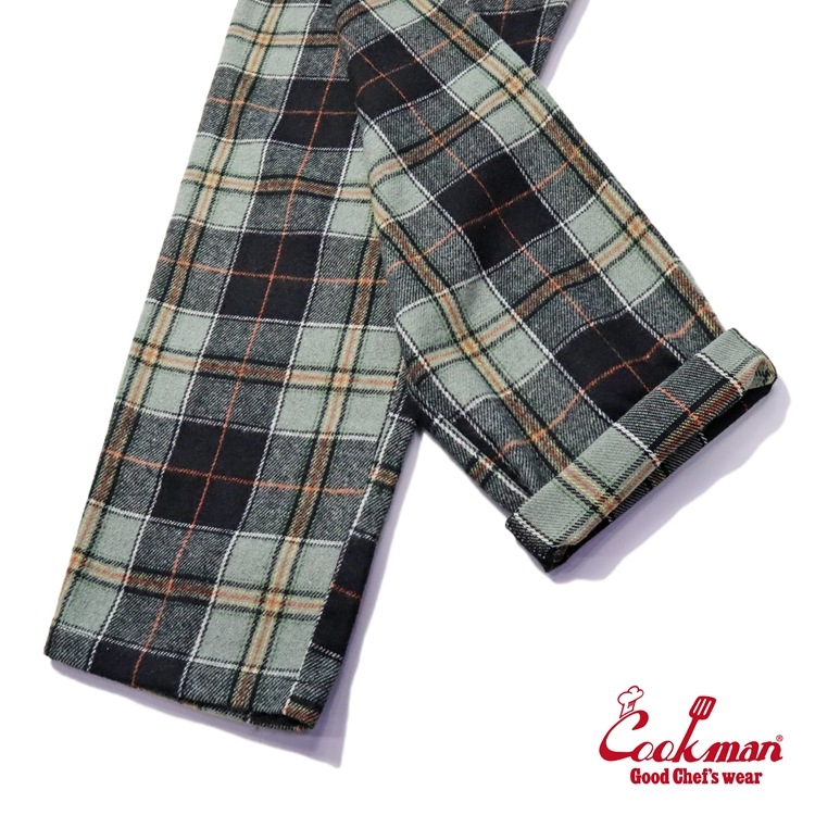 եѥ Chef Pants Woolmix Tartan Canadian Black