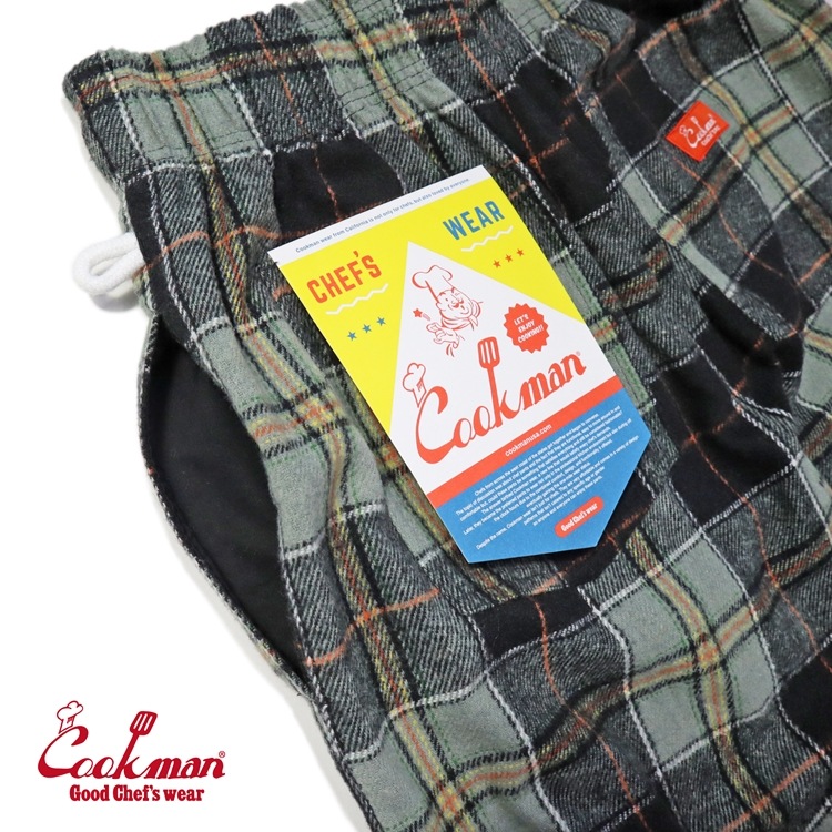 եѥ Chef Pants Woolmix Tartan Canadian Black