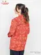 �����ե����� Chef Coat Long Sleeve Vented Paisley Red