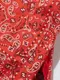 �����ե����� Chef Coat Long Sleeve Vented Paisley Red