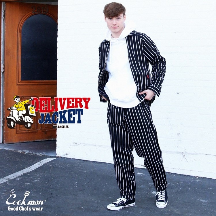 ǥХ꡼㥱å Delivery Jacket  Stripe Black