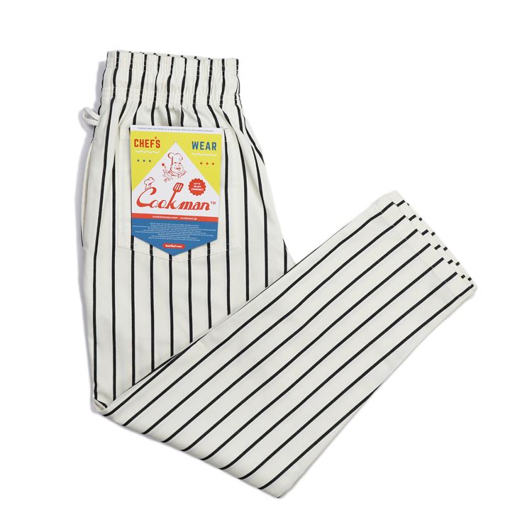 եѥ Chef Pants Stripe WhiteBlack