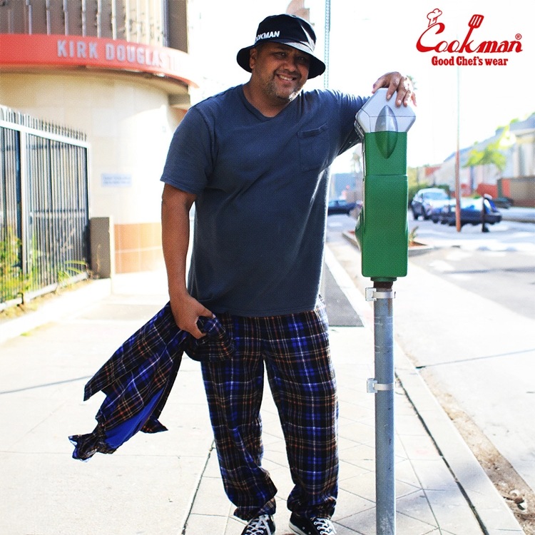 եѥ Chef Pants Woolmix Tartan Scottish Navy