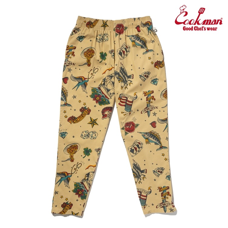 �����եѥ�� Chef Pants Old Tattoo Beige Plus Size