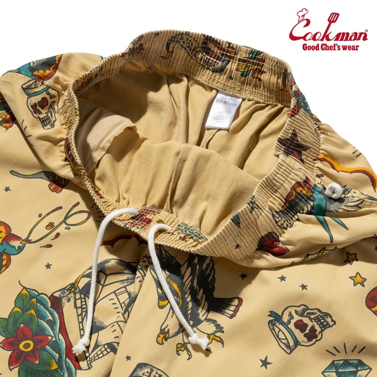 �����եѥ�� Chef Pants Old Tattoo Beige Plus Size