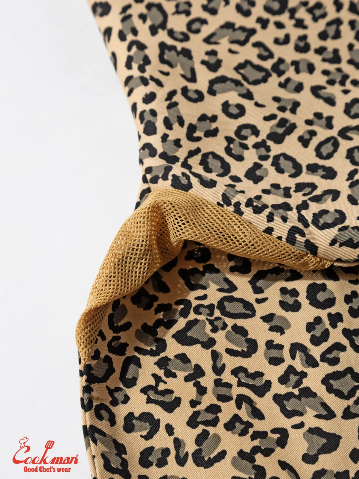 �����ե����� Chef Coat Long Sleeve Vented Leopard Beige