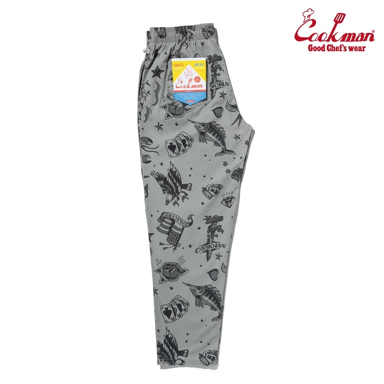 �����եѥ�� Chef Pants Old Tattoo Gray Plus Size